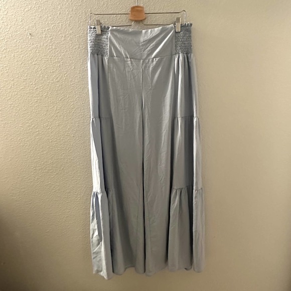 Halara Women's Breezeful High Waisted Shirred Tie Front Wide Leg Pants Large NWT - Picture 9 of 13